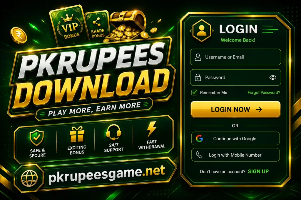 pkrupees game login